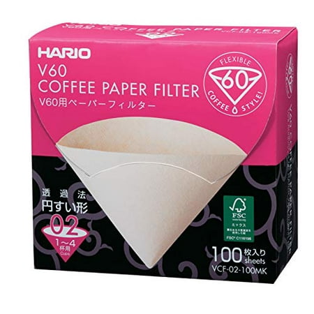 Hario V60 VCF-02-100W filtre en papier 02 W Goutteur 100 feuilles 1-4 Tasses Made in Japan